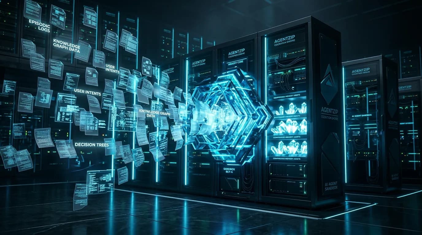 Ilustrasi Arsitektur Teknis 16:9 AgentZip 2026: Arsitektur Memory Compression untuk High-Fanout AI Agent Sandboxes, Template-Delta Encoding, dan Userfaultfd Restore Prefetching