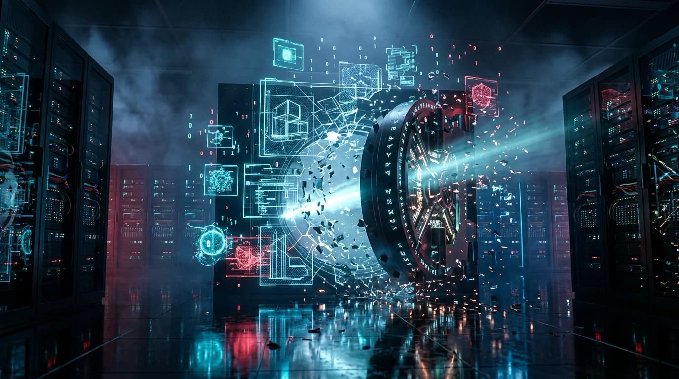 Ilustrasi Arsitektur Teknis 16:9 One Word Opens the Gate (arXiv:2610.12292): Option-Channel Attack Melumpuhkan Typed Decision Models Sebagai Guardrails AI Agent & Menembus Pertahanan Allow/Block Hingga 100%